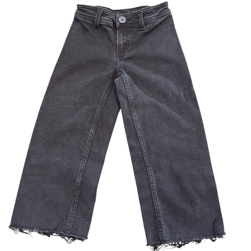 Girls size 6 Black Wide-Leg Jeans